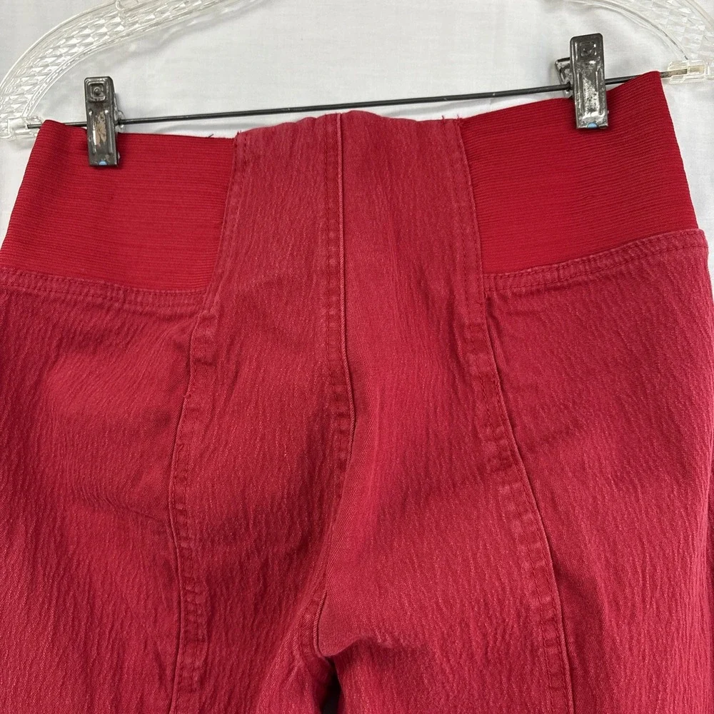 DG2 Diane Gilman Pull On Pants Womens Medium Red Stretch Jeggings 28x30